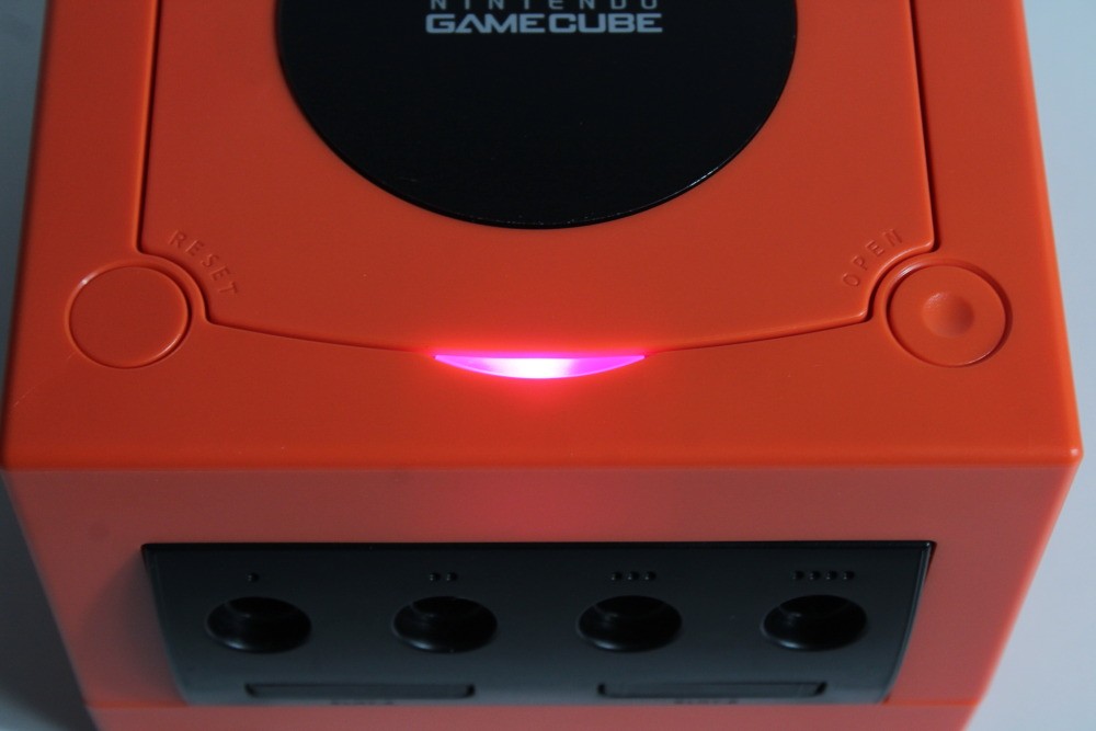 Nintendo Gamecube Console Warm Red x Black Pink LED NTSC-U/C DOL-001 GC PLAY US