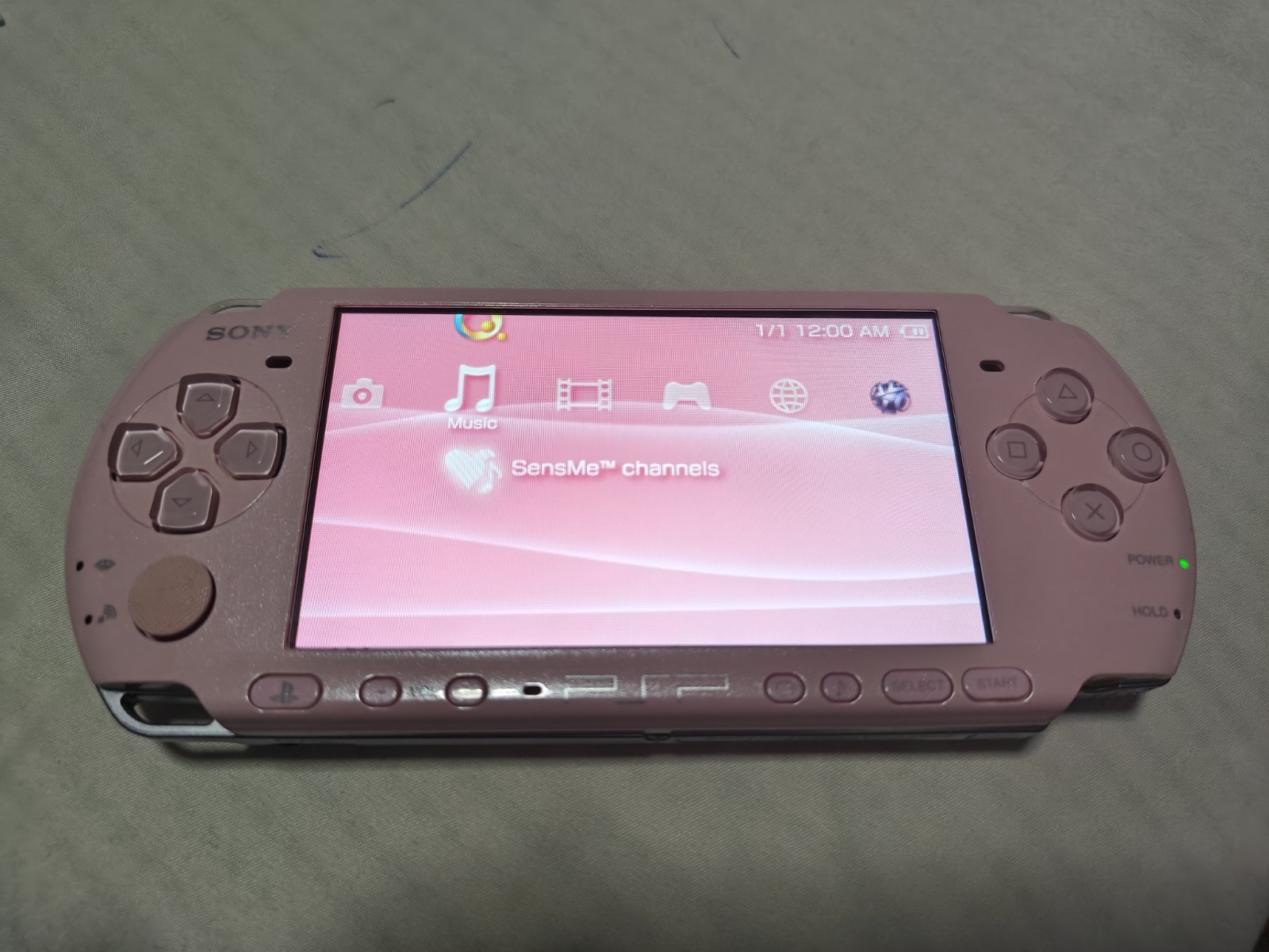 Sony PSP 3000 Console Pink w Glass Lens IPS Screen Upgrade Excellent Condition