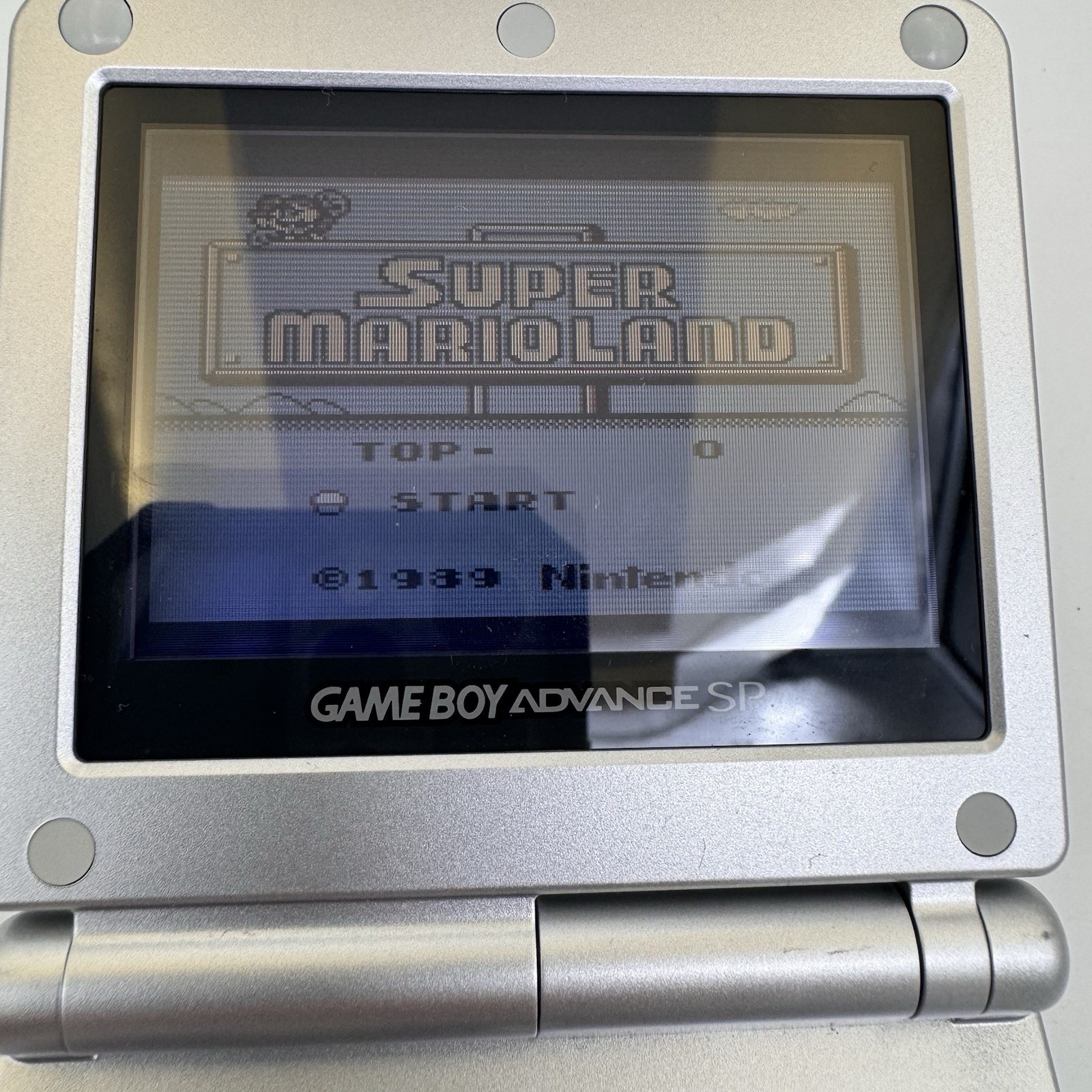 Nintendo Game Boy Advance SP AGS 001 Handheld Console Only Silver Tested Working