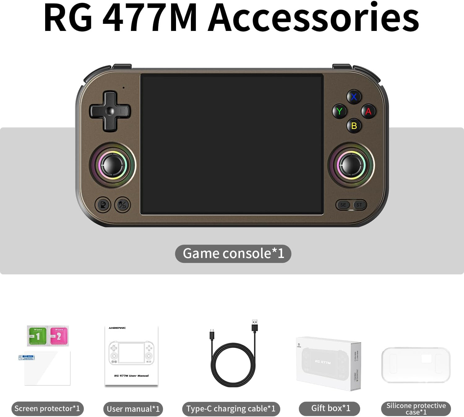 RG477M Retro Handheld Game Console , Aluminum Alloy CNC Dimensity 8300 Android14