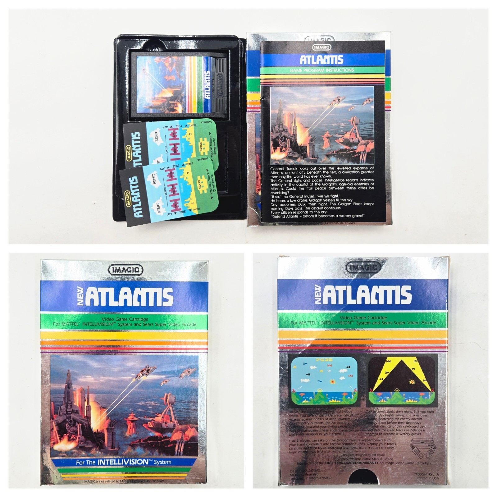 Vtg Mattel Intellivision Console Bundle 15 Game Lot CIB Overlays TESTED WORKING