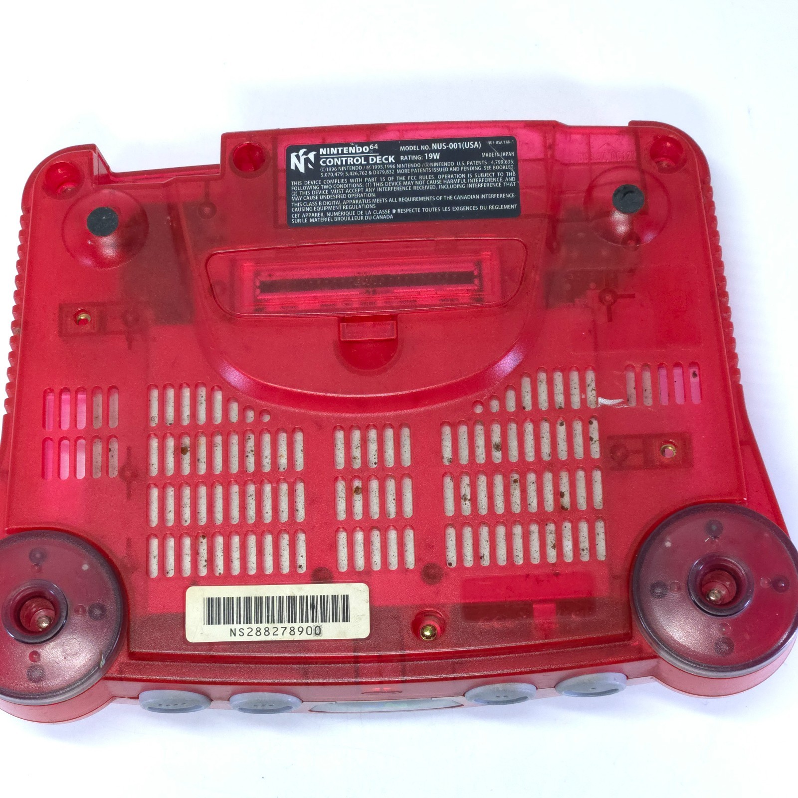 Nintendo 64 N64 Console Watermelon Red W/ Expansion Pak + Controller | Cracked