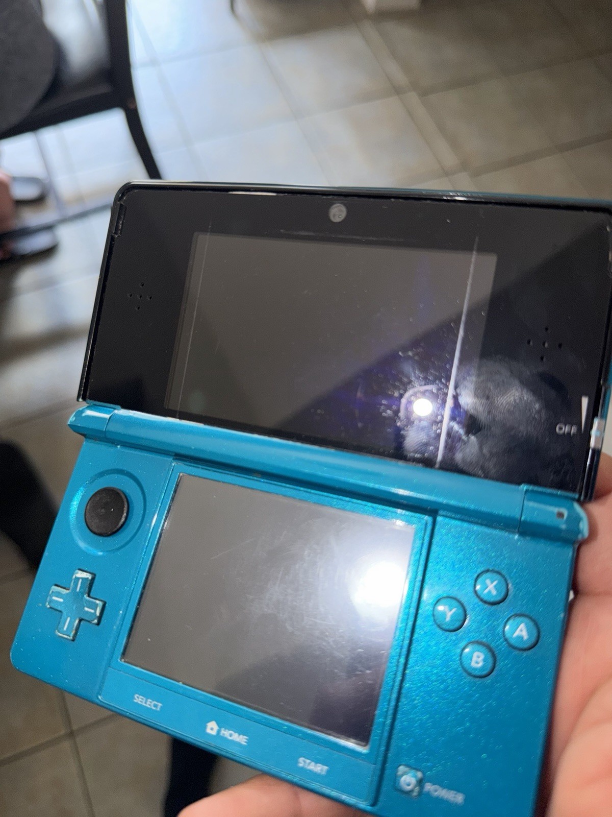 Nintendo 3DS Aqua Blue Handheld Console Touchscreen, 2GB NTSC-U/C CTR-001