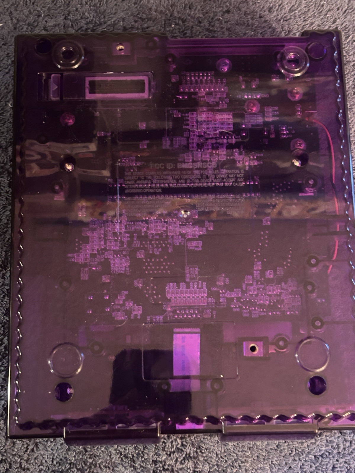 Super Nintendo Console – SNES Purple Clear Custom Case Reshell – Plays Famicom