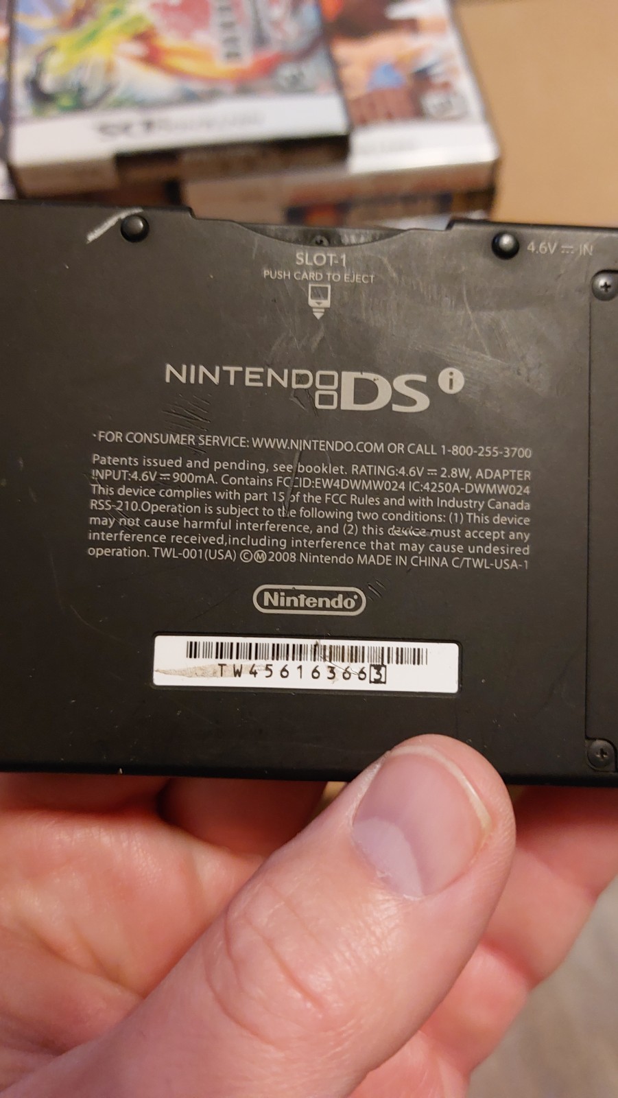 Nintendo DSi Matte Black Console TWL-001 & AC Adapter: Tested/W 16 Games