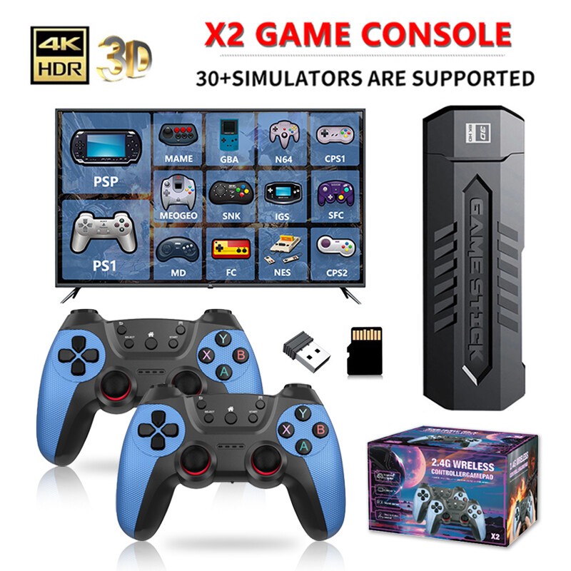 256GB Retro Gaming Console TV Stick 4K HDMI 71000+ Games Wireless