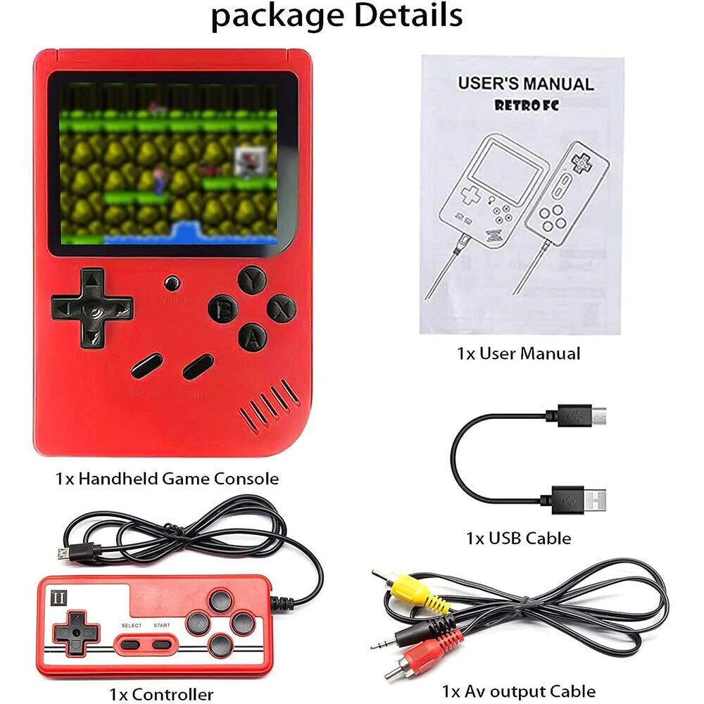 Mini Retro Video 500 Classic Games FC Game Console Player Handheld For Kid Adult
