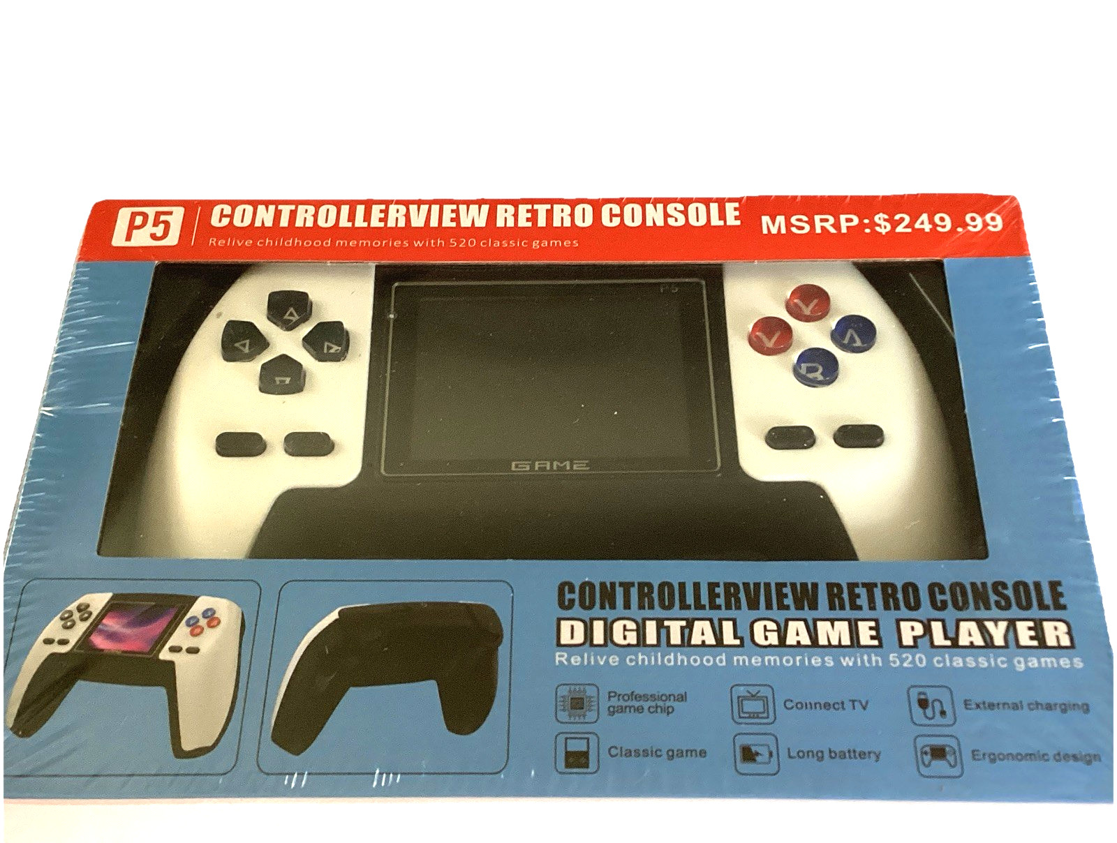 Retro Digital Game Player Console 520 Classic Games Handheld Or Play On TV NEW