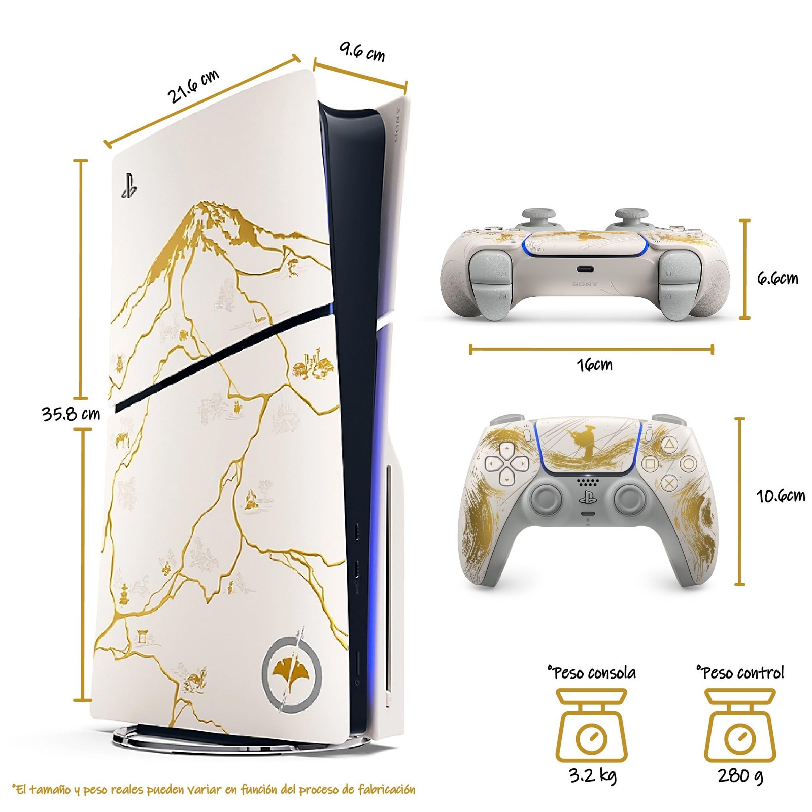 PlayStation5 Console – PS5 Ghost of Yōtei Gold Limited Edition Bundle (slim) New