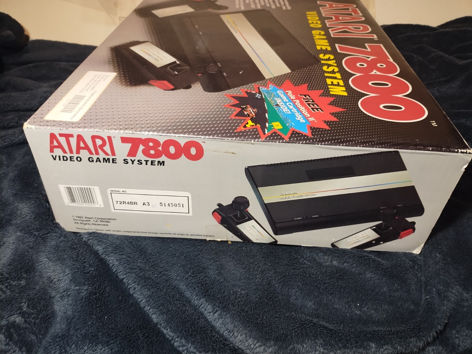 Atari 7800 Console System in Box Excellent Condition Matching Serial #