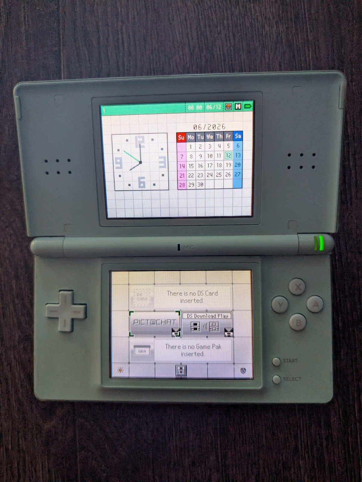 Nintendo DS Lite Handheld Console – ICE BLUE – TESTED – w/ slot cover + stylus