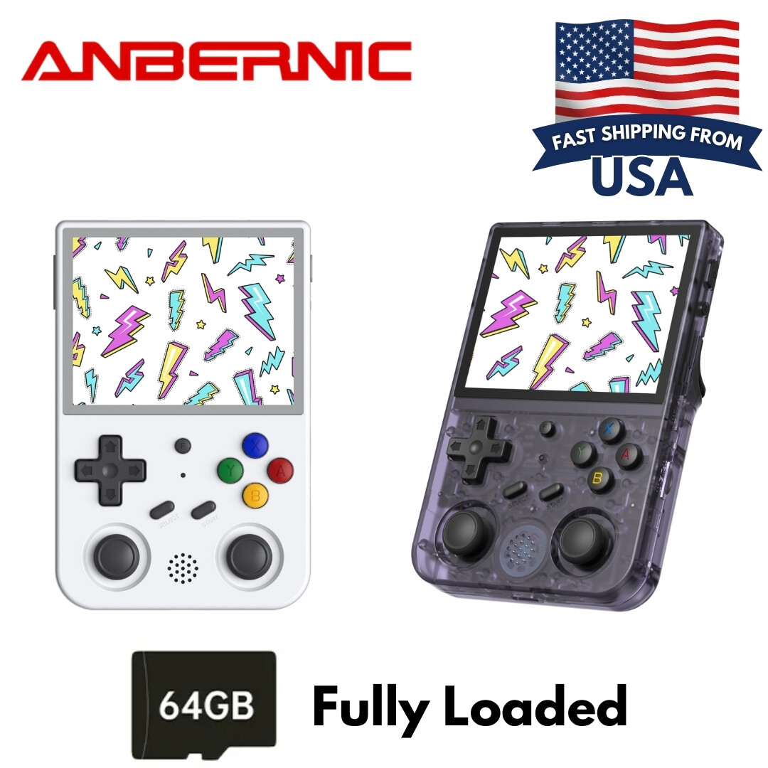 ANBERNIC RG353V Retro Handheld Game Console 64GB TF Card Dual OS Android Linux