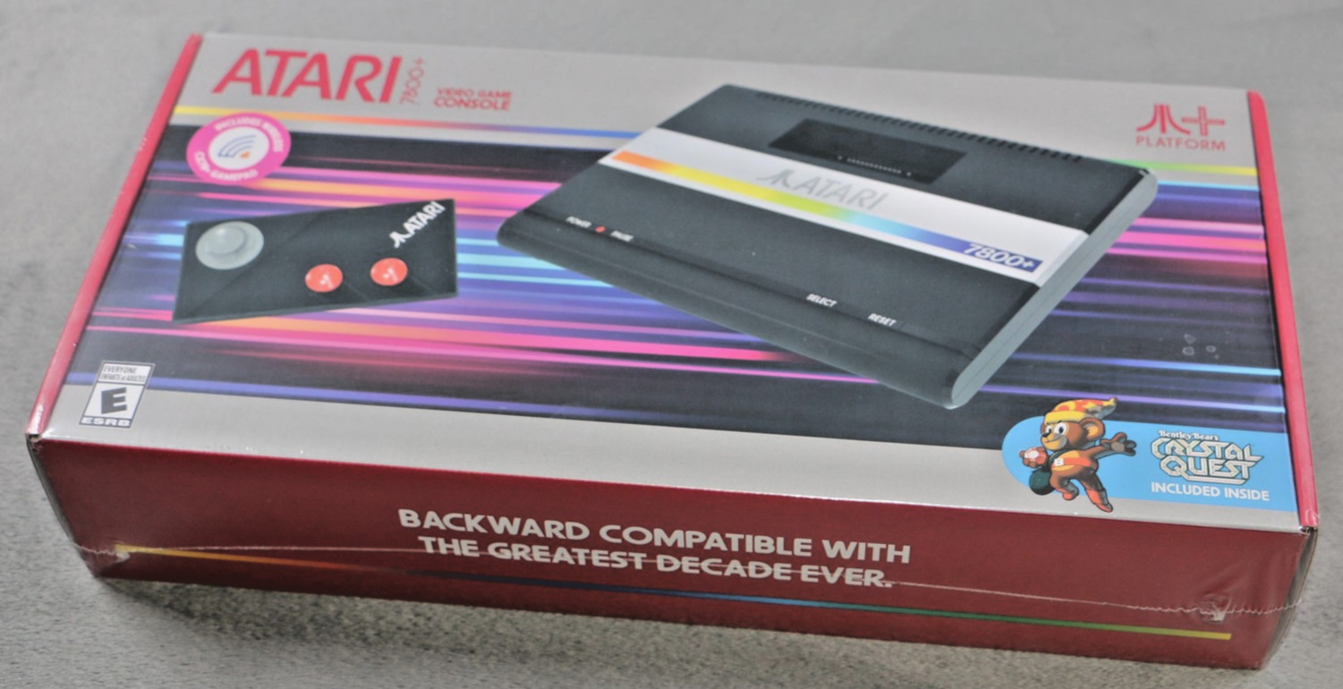 Atari 7800 Plus Video Game Console Wireless Controller New Crystal Quest Game E