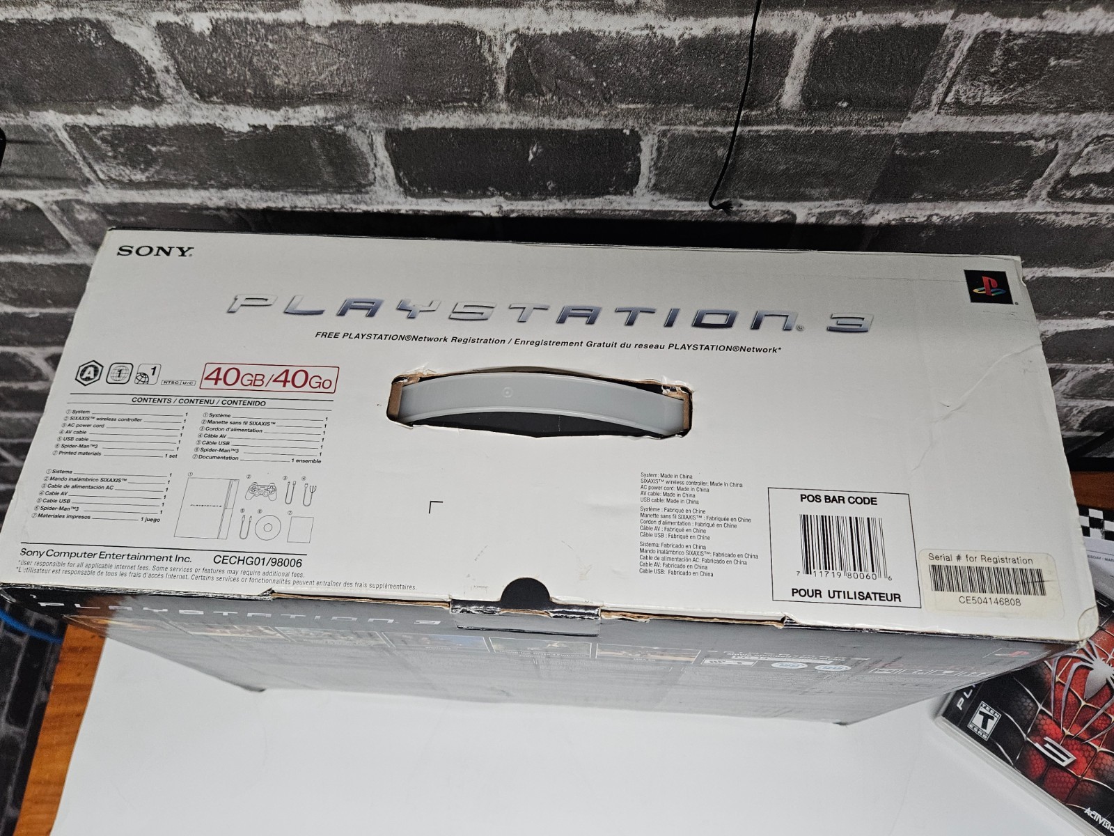 Sony PlayStation 3 40GB Spider-Man 3 Limited Edition CECHG01 CIB + Games