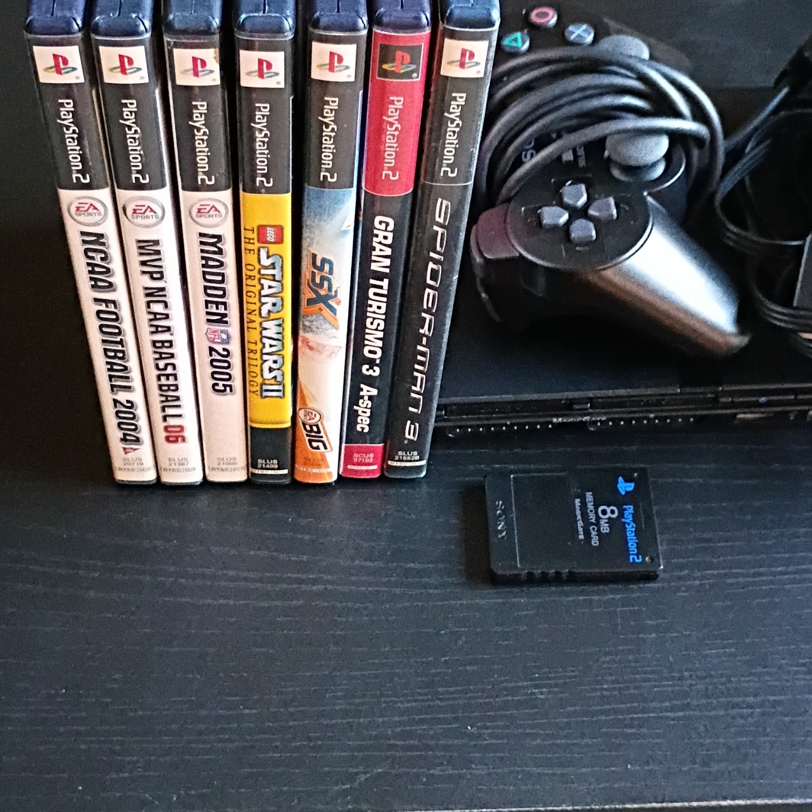 PS2 Slim Console Spiderman 3 Bundle: 7 Games, Controller & Memory Card (Tested)