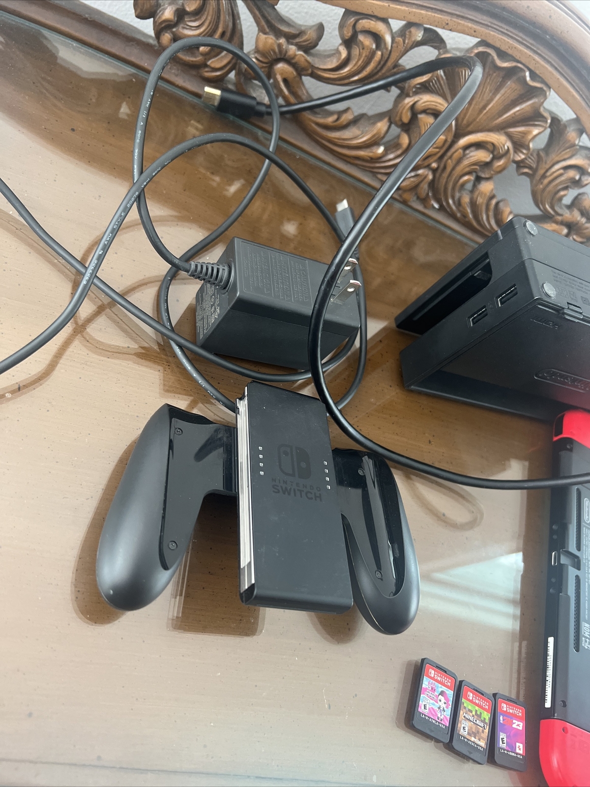 Nintendo Switch HAC-001(-01) Mario Red/black 32GB Console W 2k23,Minecraft,LOL