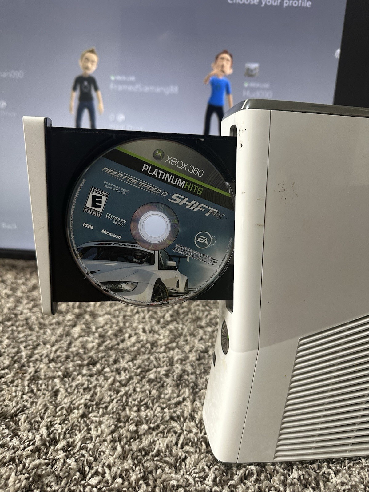 Microsoft Xbox 360 Slim White Console (Tested)