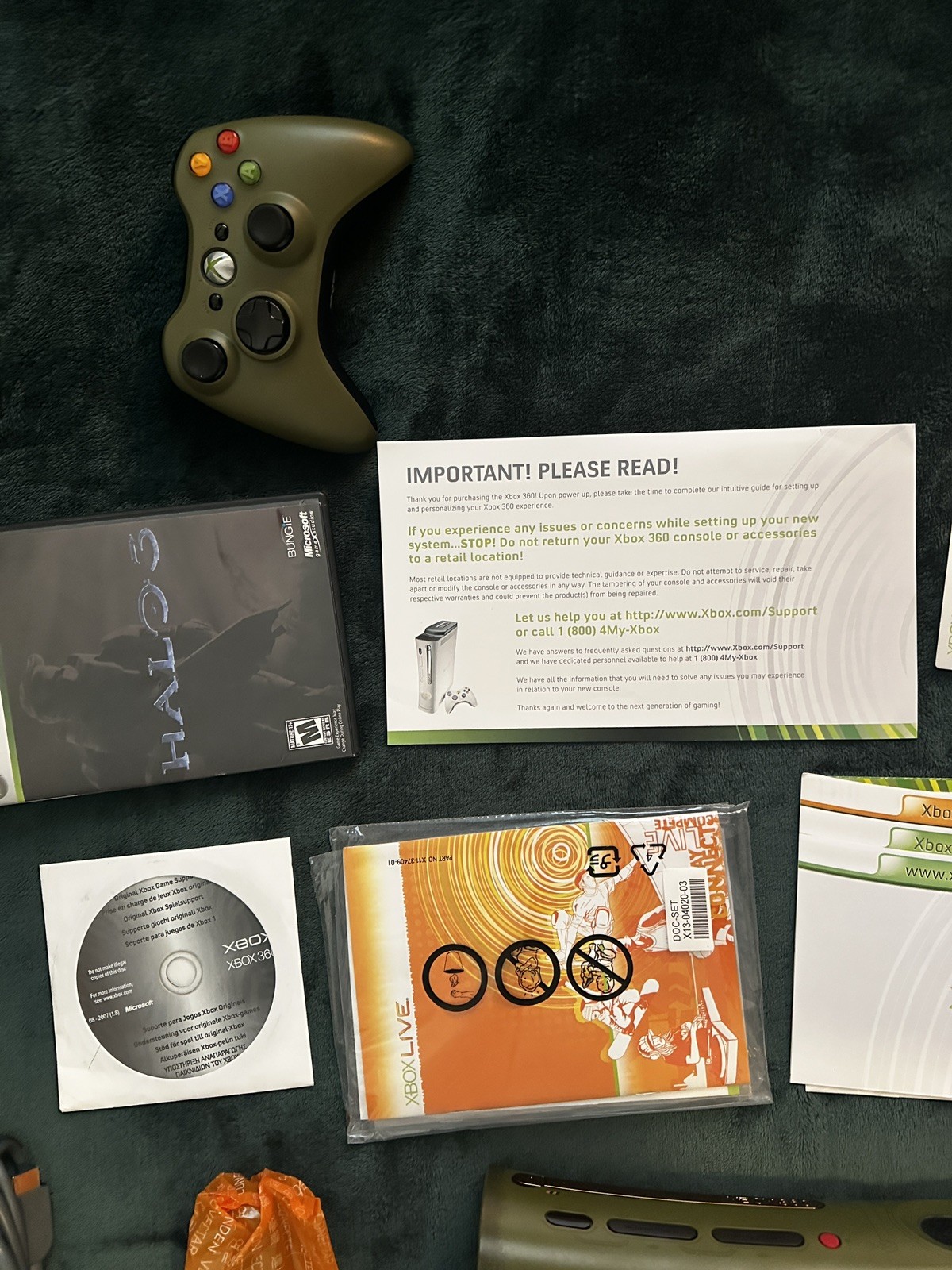 Microsoft Xbox 360 Halo 3 Special Edition Console Green – Authentic