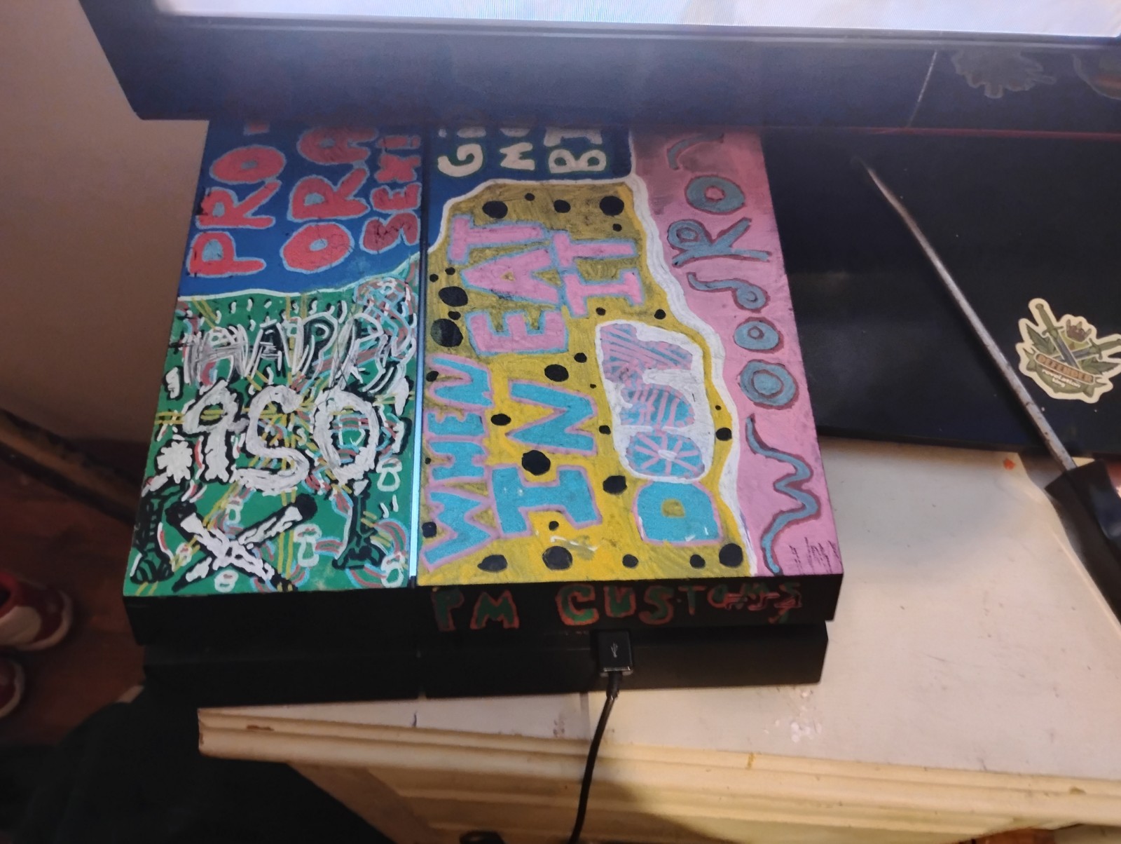 PS4 custom paint job Xbox One with over $100 video games