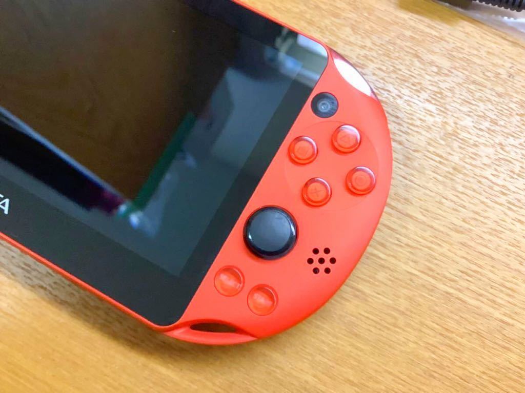 【Good】PS Vita Neon Orange PCH 2000 Za24 Console w/Charger Playstation PSV Slim