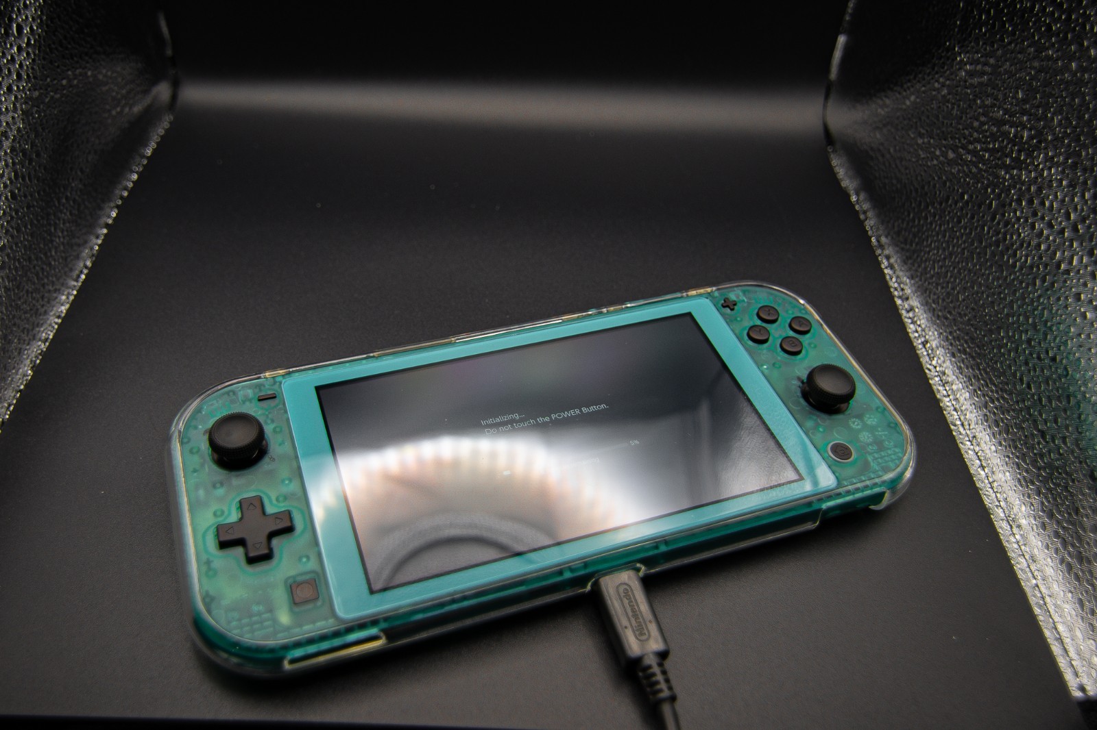 Custom Nintendo Switch Lite 128GB Hall Effect Emerald Clear Case BUNDLE Tested