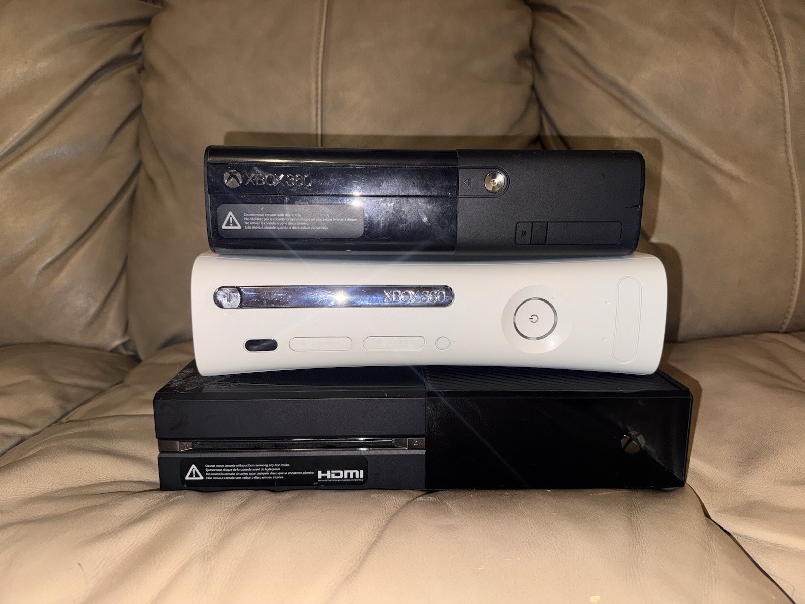 Bulk Lot x6 Xbox 360s With HDDs No Controllers Cords Or Games