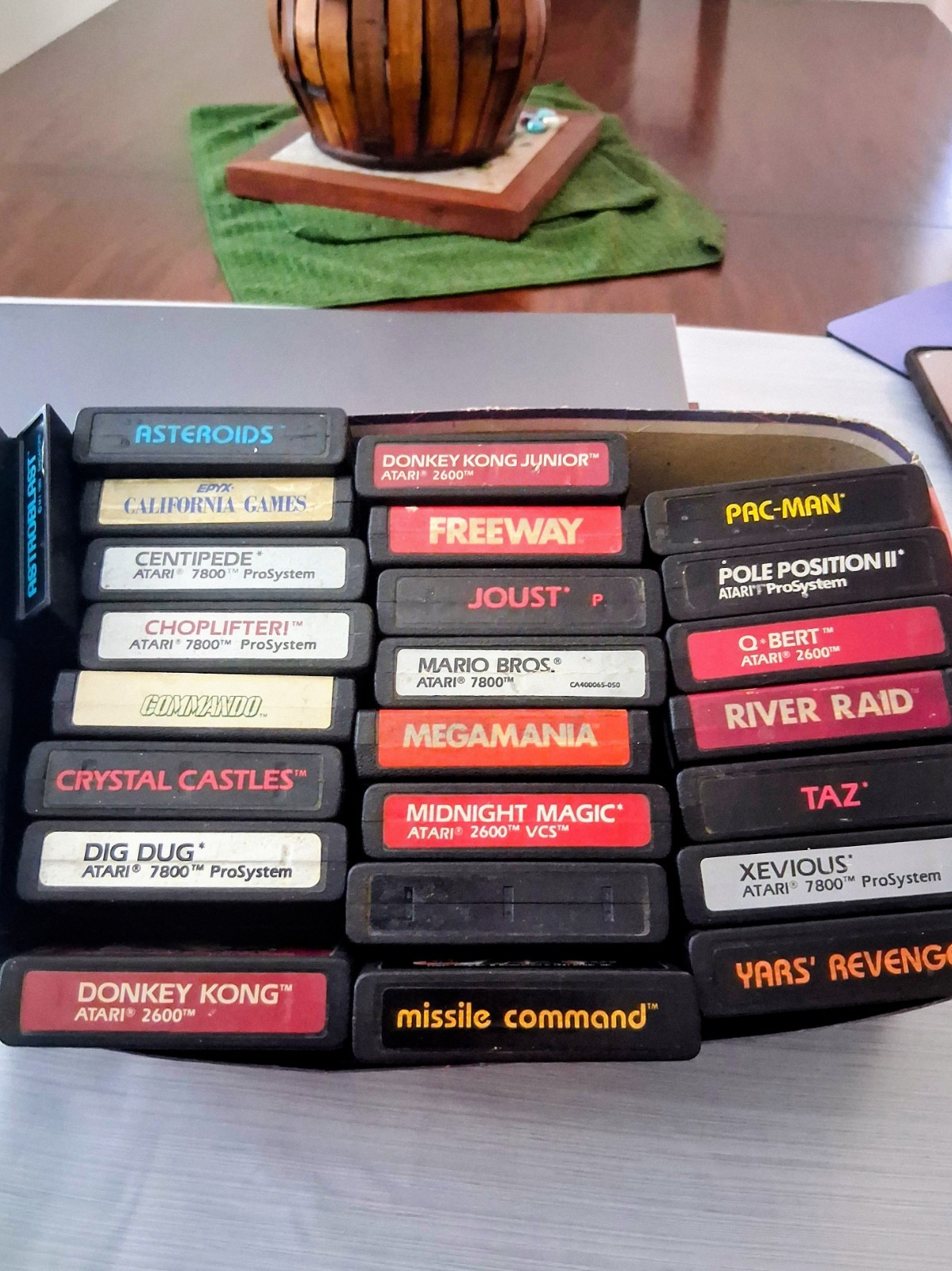 Atari 7800 ProSystem Bundle Tested w/ 2 Wico Controllers & 25+ Games Working