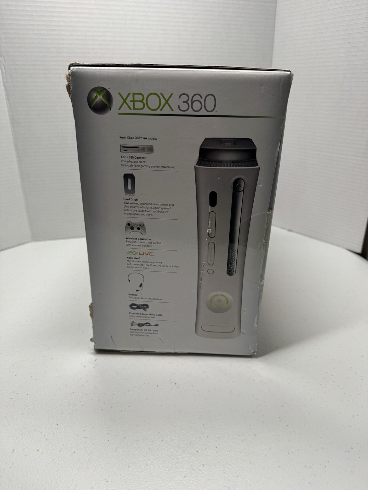Xbox 360 20gb Console W/ Cables, Controller, Headset, Media Remote Great Cond