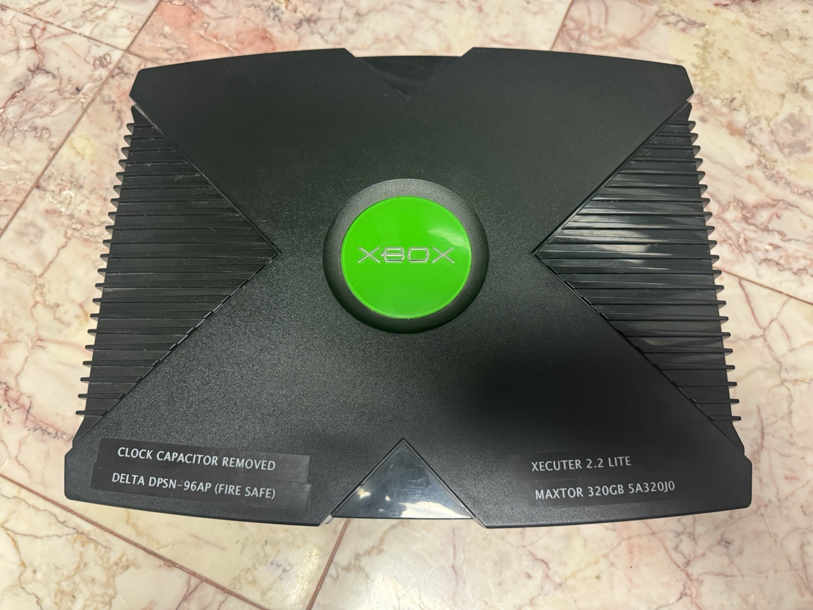 Original Xbox Bundle 320GB Samsung Logitech 4 Controllers DVD Remote USB Games