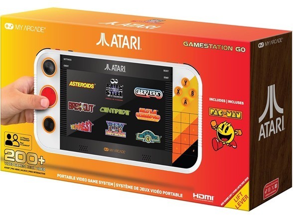 MY ARCADE ATARI GAMESTATION GO RECHARGEABLE BATTERY OVER 200+ PRELOADED