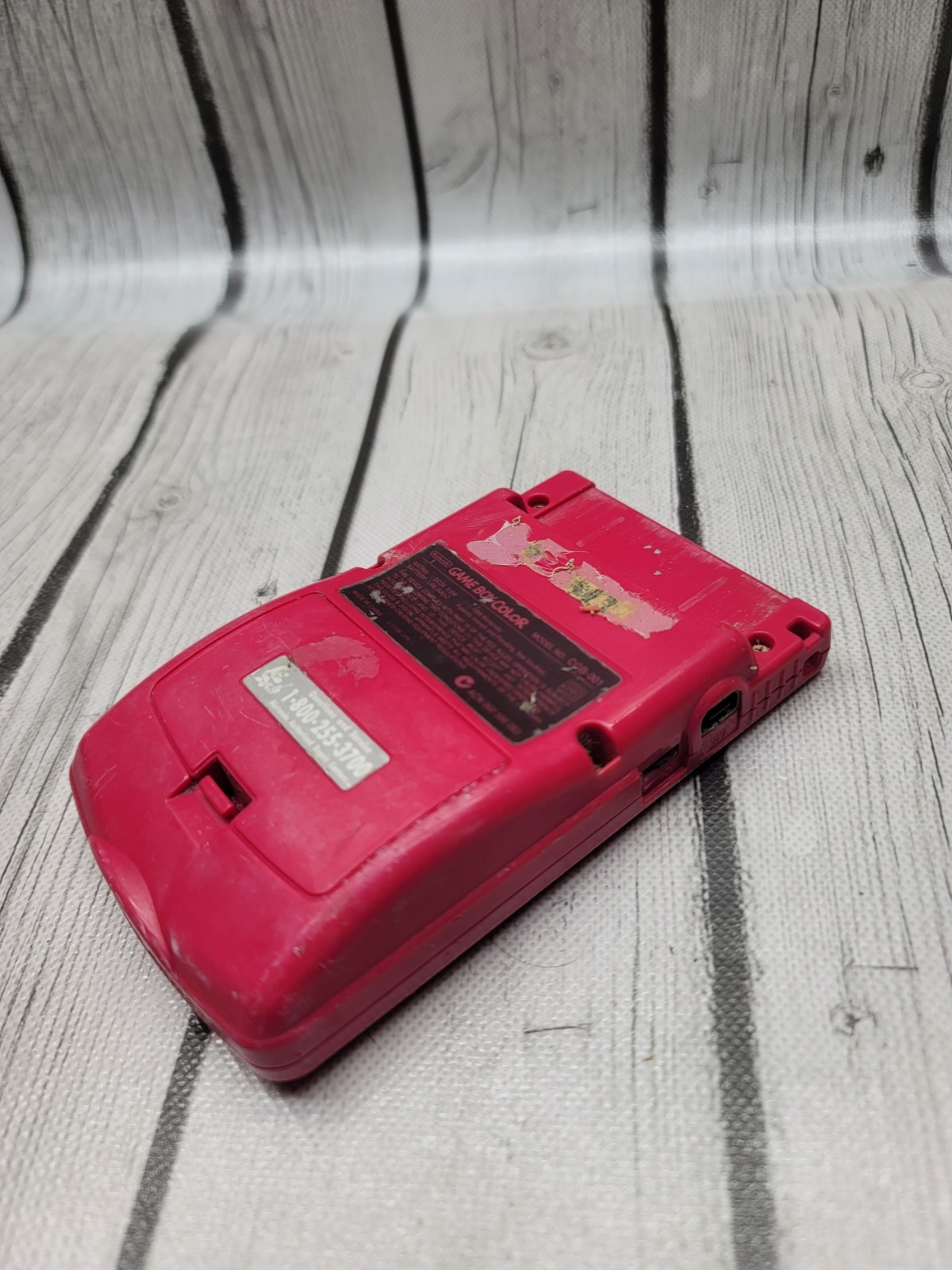 Nintendo Game Boy Color CGB-001 Berry Red Handheld Console As Is For Parts