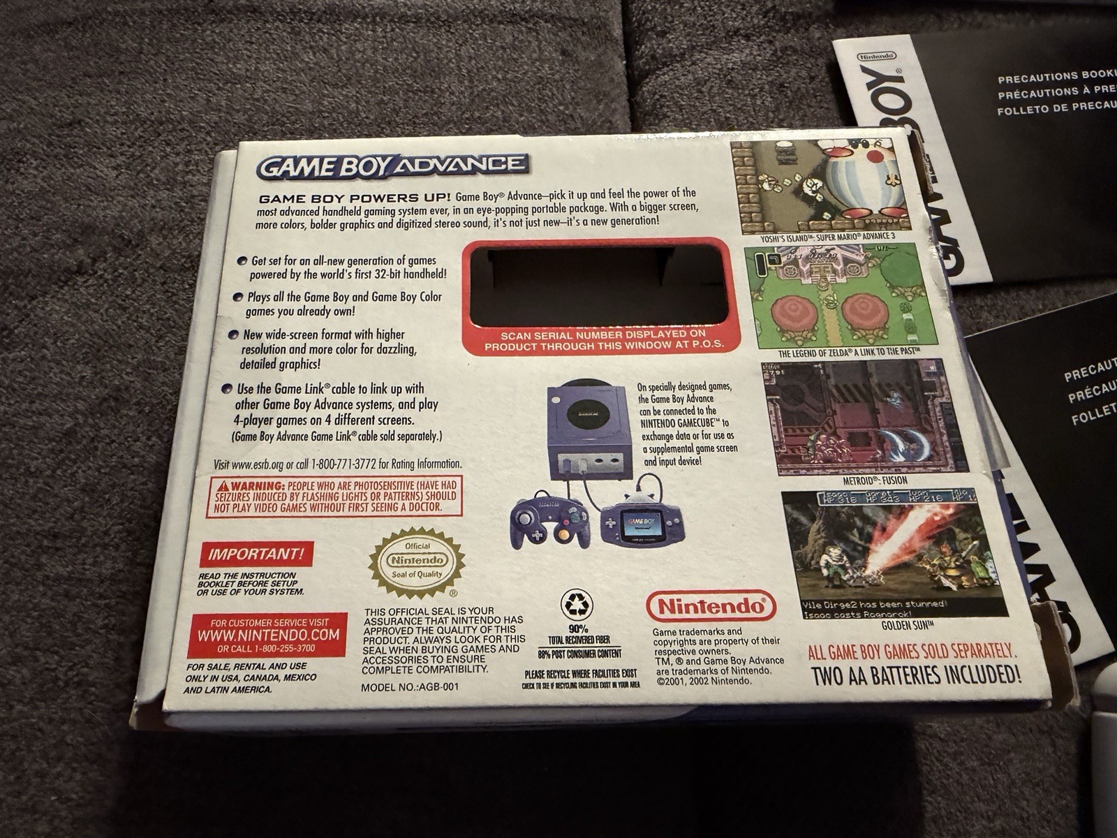 Nintendo Game Boy Advance Handheld System – Indigo CIB Boxed