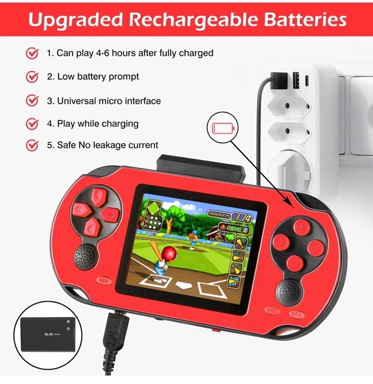 Handheld Game Console for Kids Adults, 3.0» Large Screen Preloaded 230
