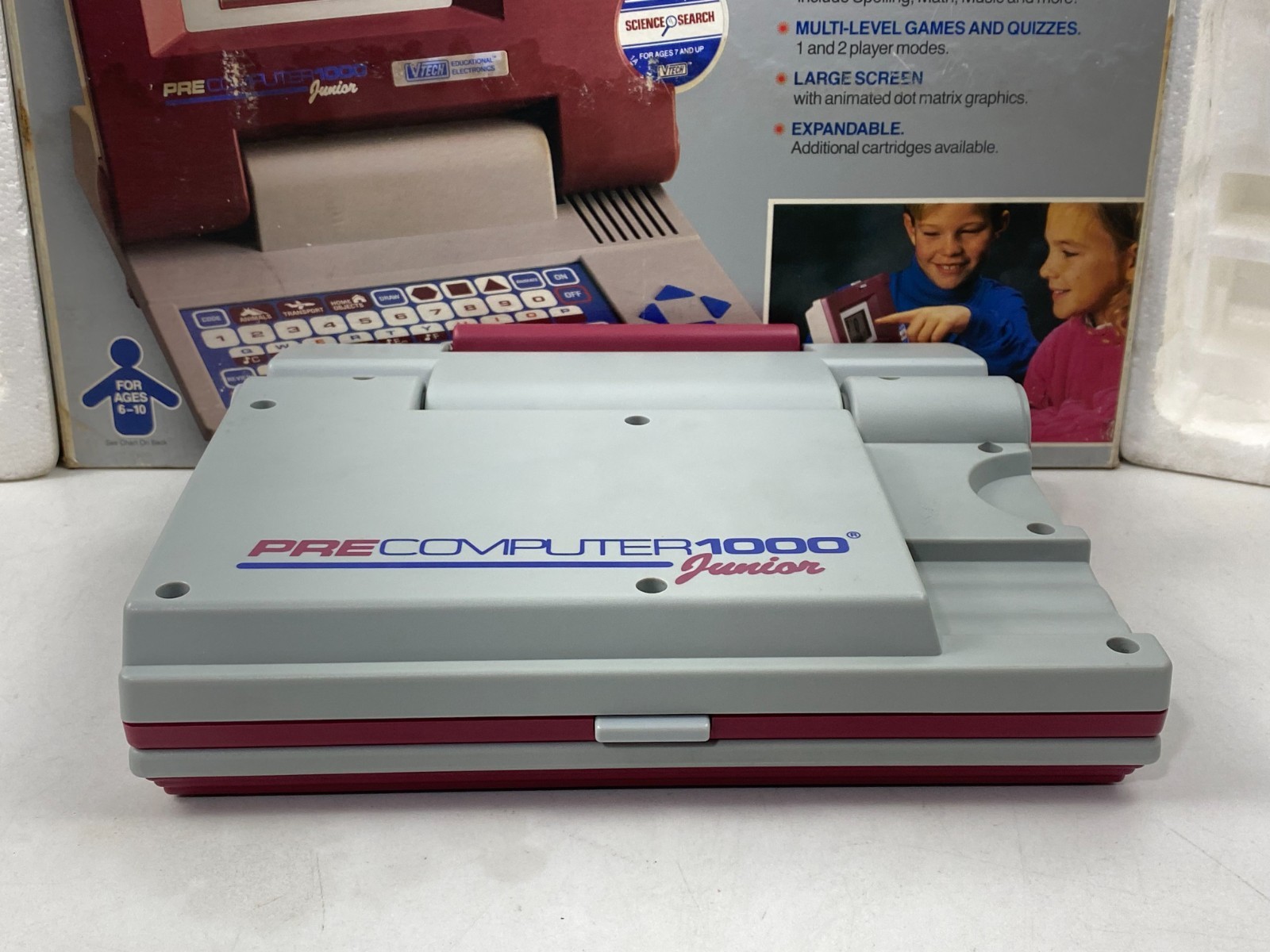 Vintage VTECH Pre Computer Junior 1000 Learning Educational Game 1990 NEW
