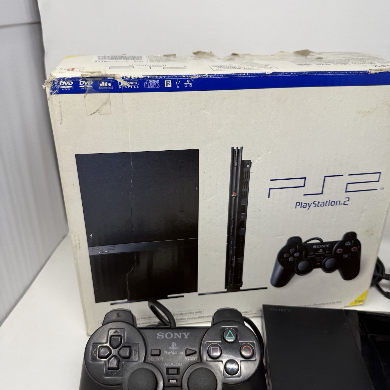 Sony PlayStation 2 PS2 Slim Console (SCPH-75001) with box – NO MANUAL