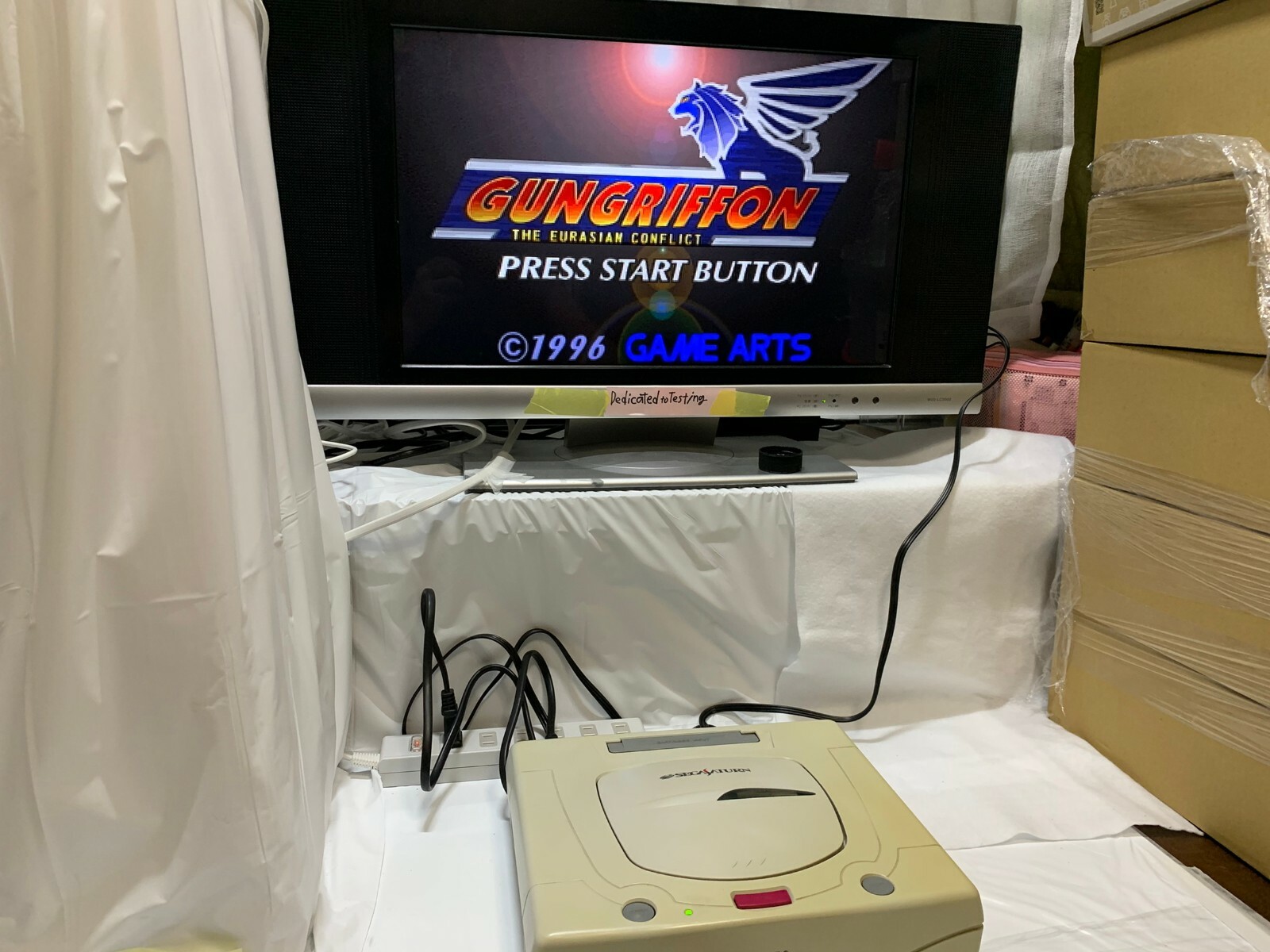 Sega Saturn WHITE Console Tested System HST-3220 JAPAN «NTSC-J» clean up inside