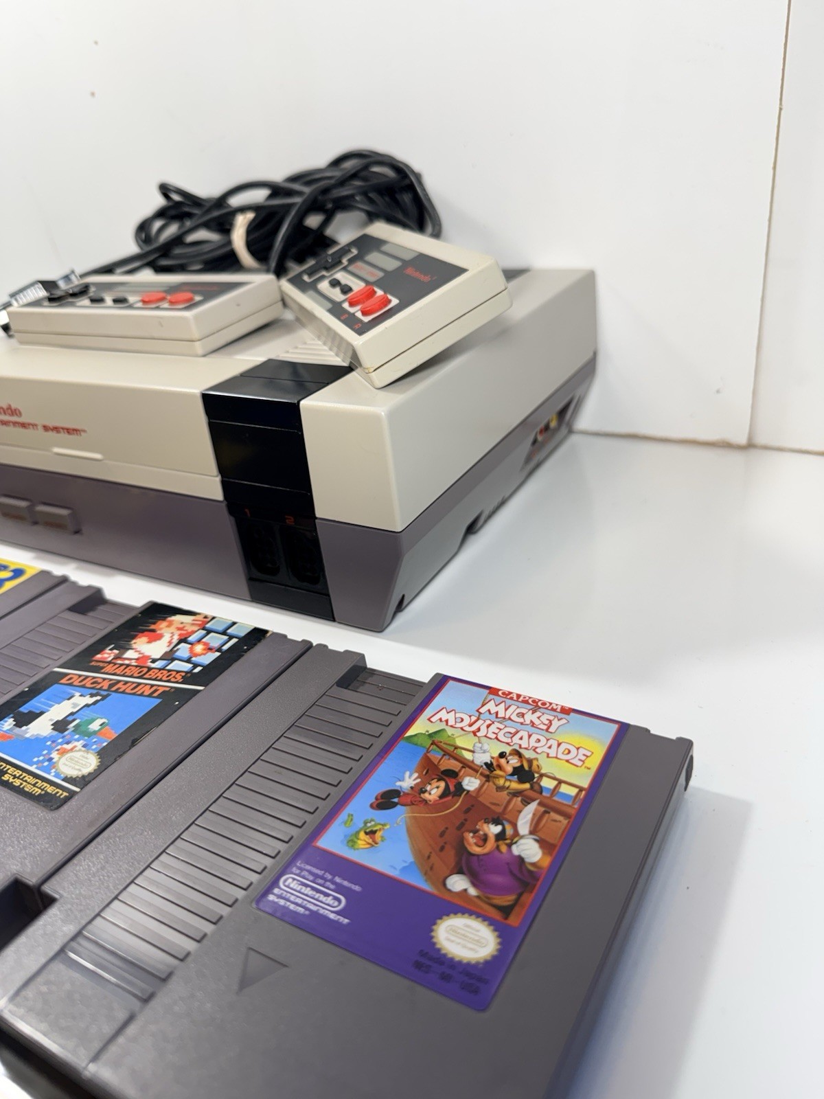 Nintendo NES Console System Bundle NEW 72 PIN Super Mario 8 Fun Games RESTORED!
