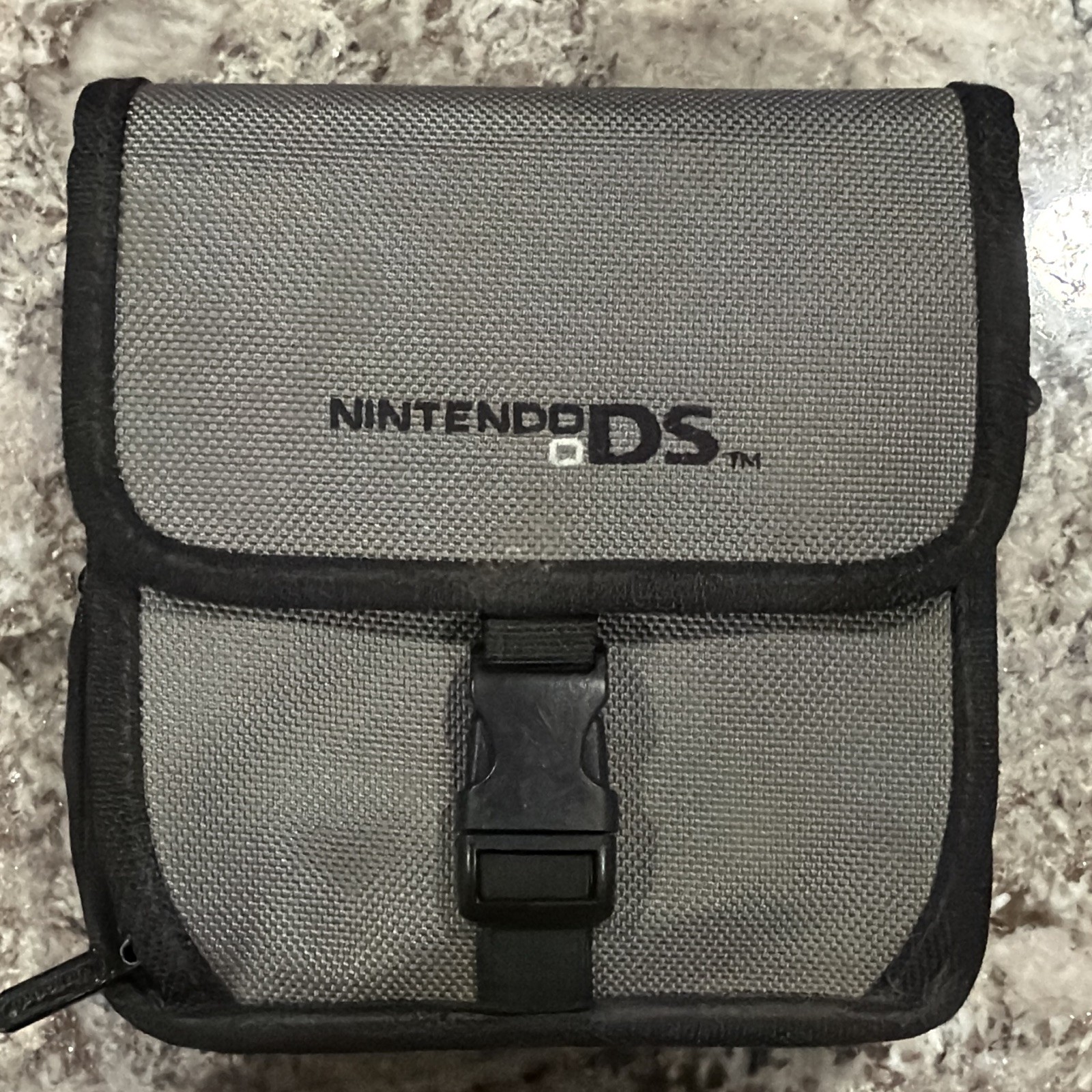 Nintendo DS NTR-001 Silver/Black Console w/ Charger & Case – No Stylus