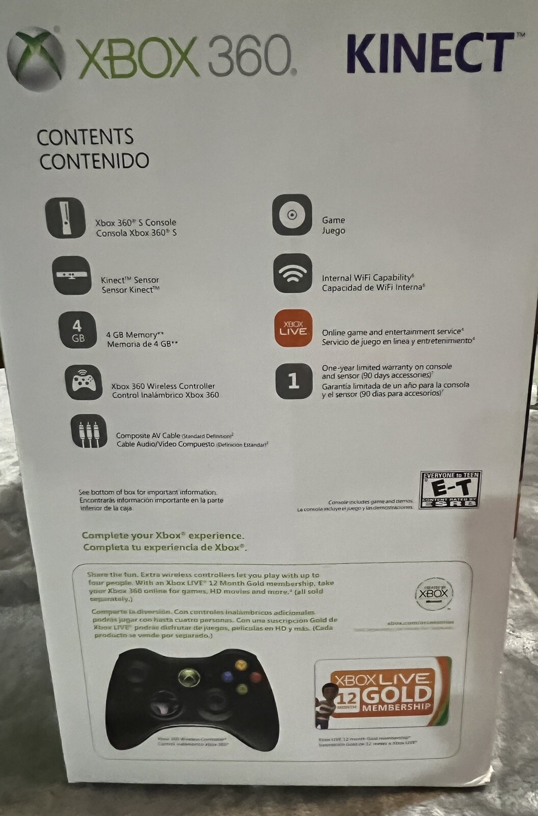 Vintage XBOX 360 Kinect New In Box!! Bundle Console Game 2000s Retro