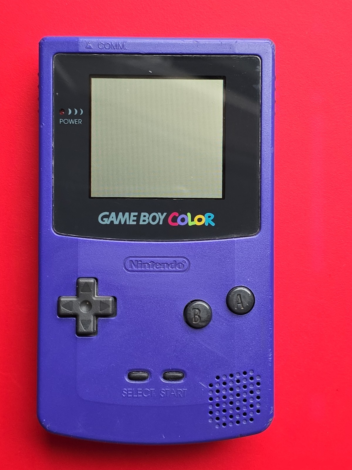 Grape Purple Handheld System CGB-001 Game Boy Color Tested Works Flaws Read Desc