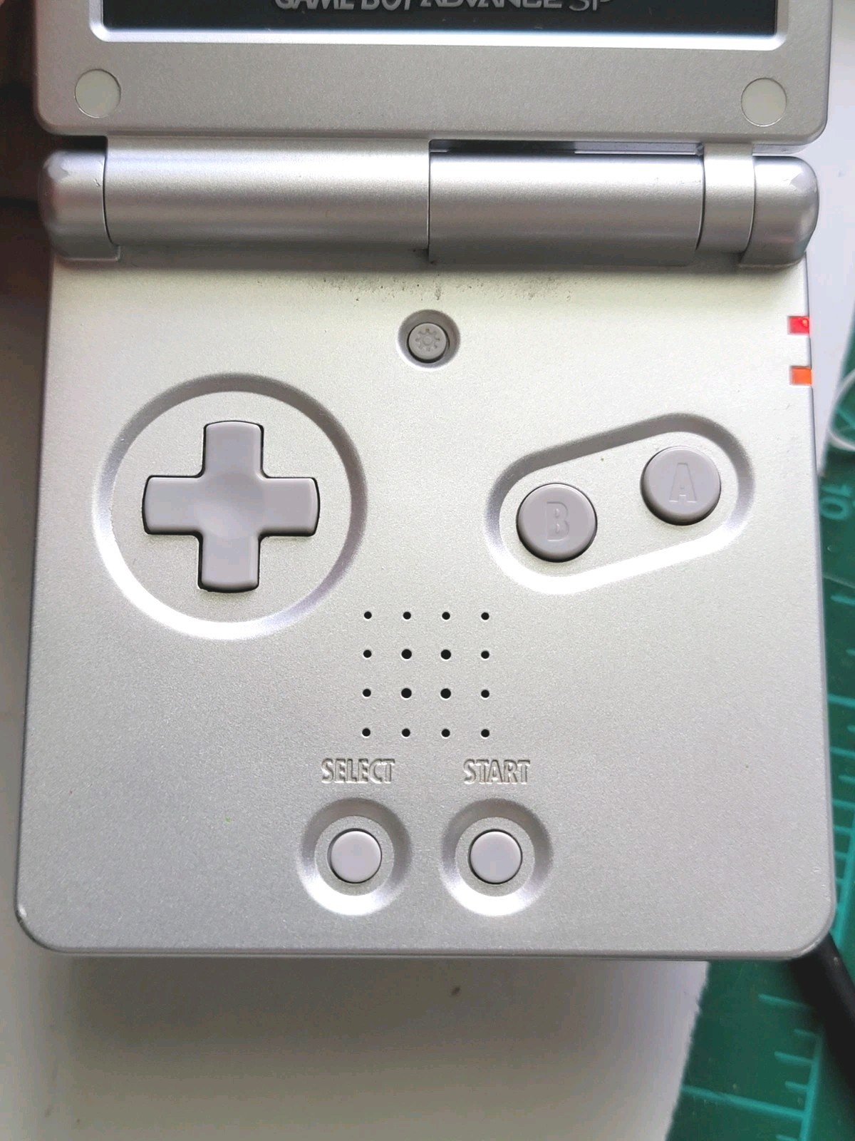 Nintendo Game Boy Advance SP Handheld System WithCharger Silver AGS 001 Working