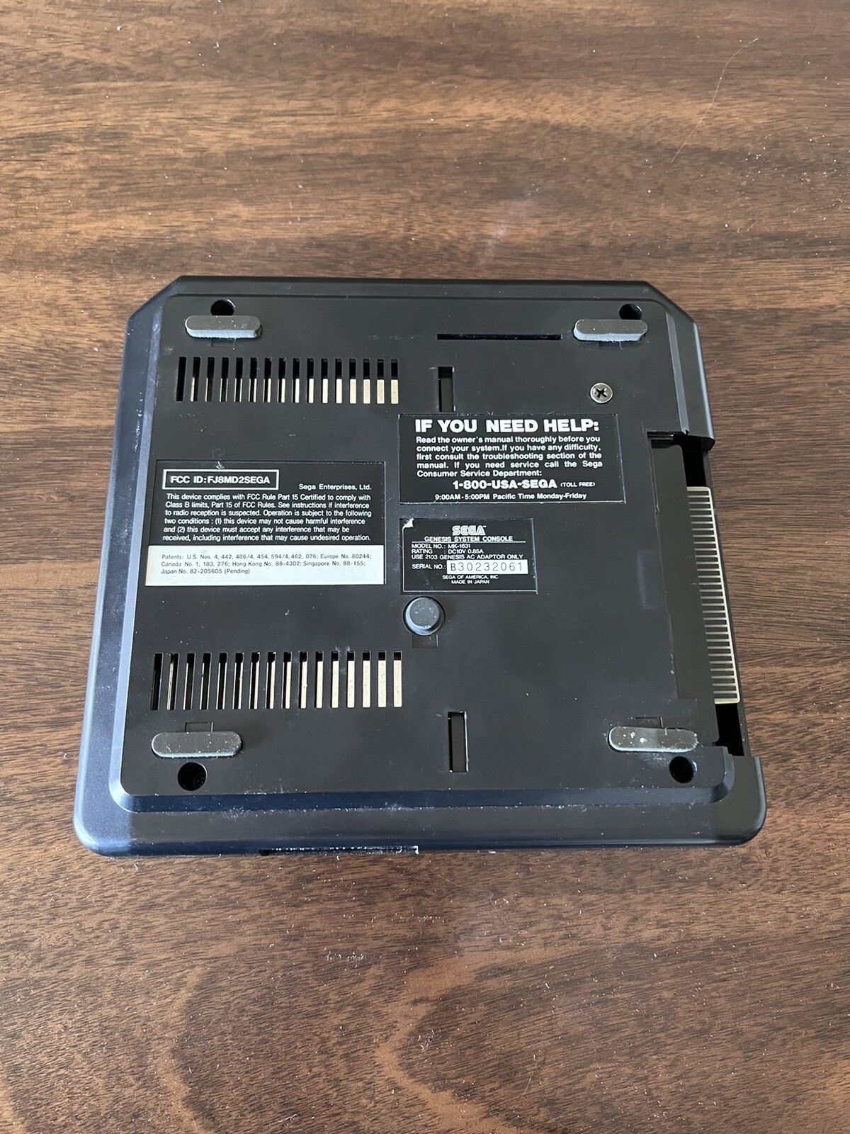 SEGA Genesis II 16MB Home Console, Black – Tested – Controller 1 Port Issues