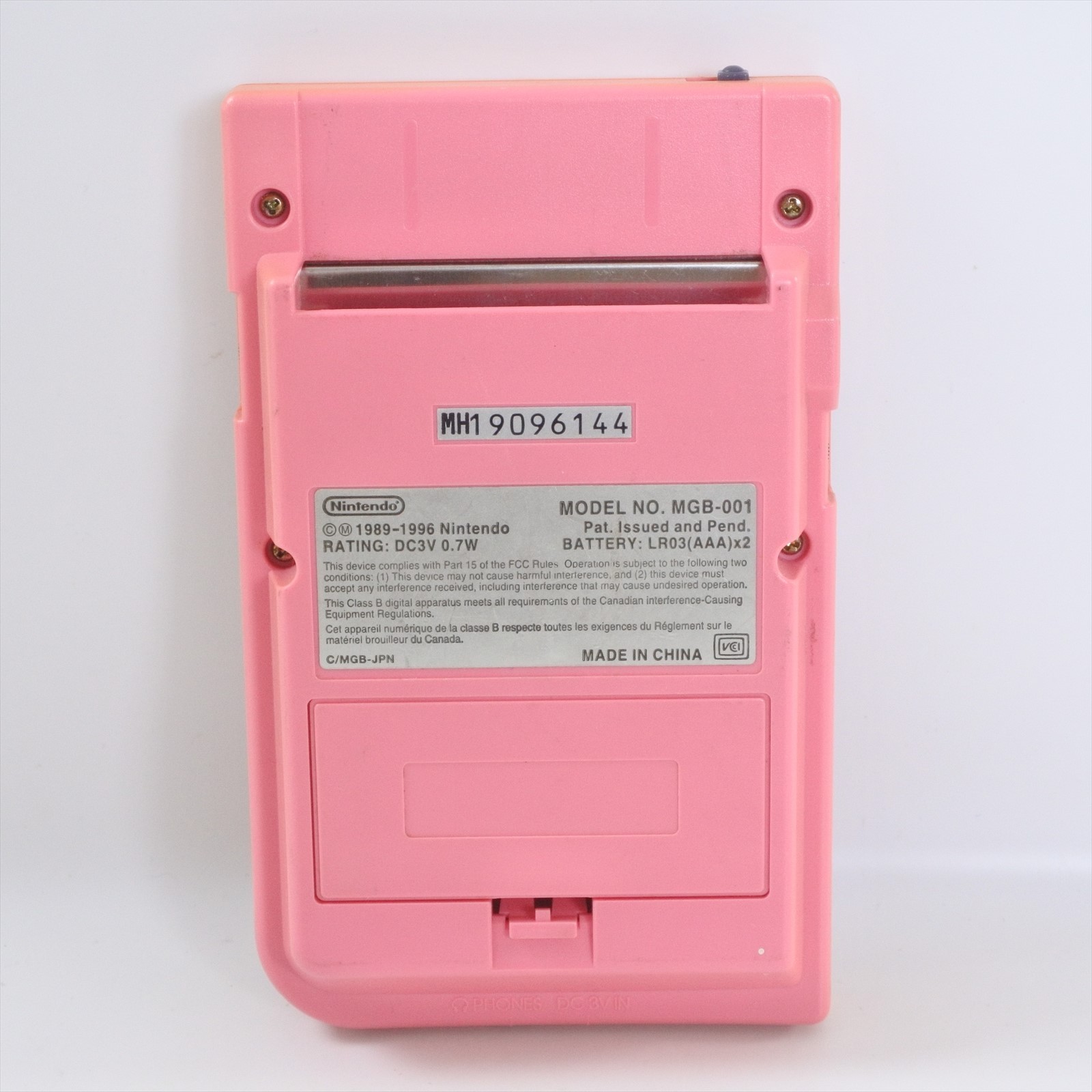 Gameboy Pocket Console PINK MGB-001 Nintendo Made in CHINA MH19096144 gb