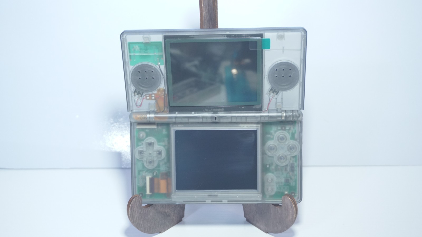 Nintendo DS Lite Transparent Clear Smokey Black Handheld System with Charger