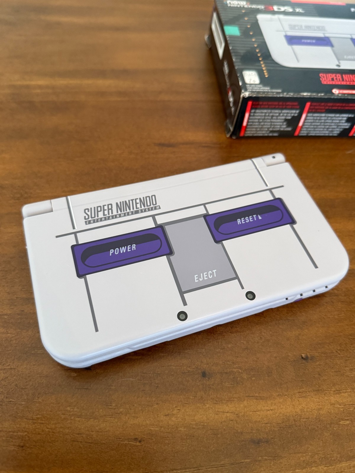 Nintendo 3DS XL SNES Edition Gray Purple w/ Box – Barely Used – NO STYLUS