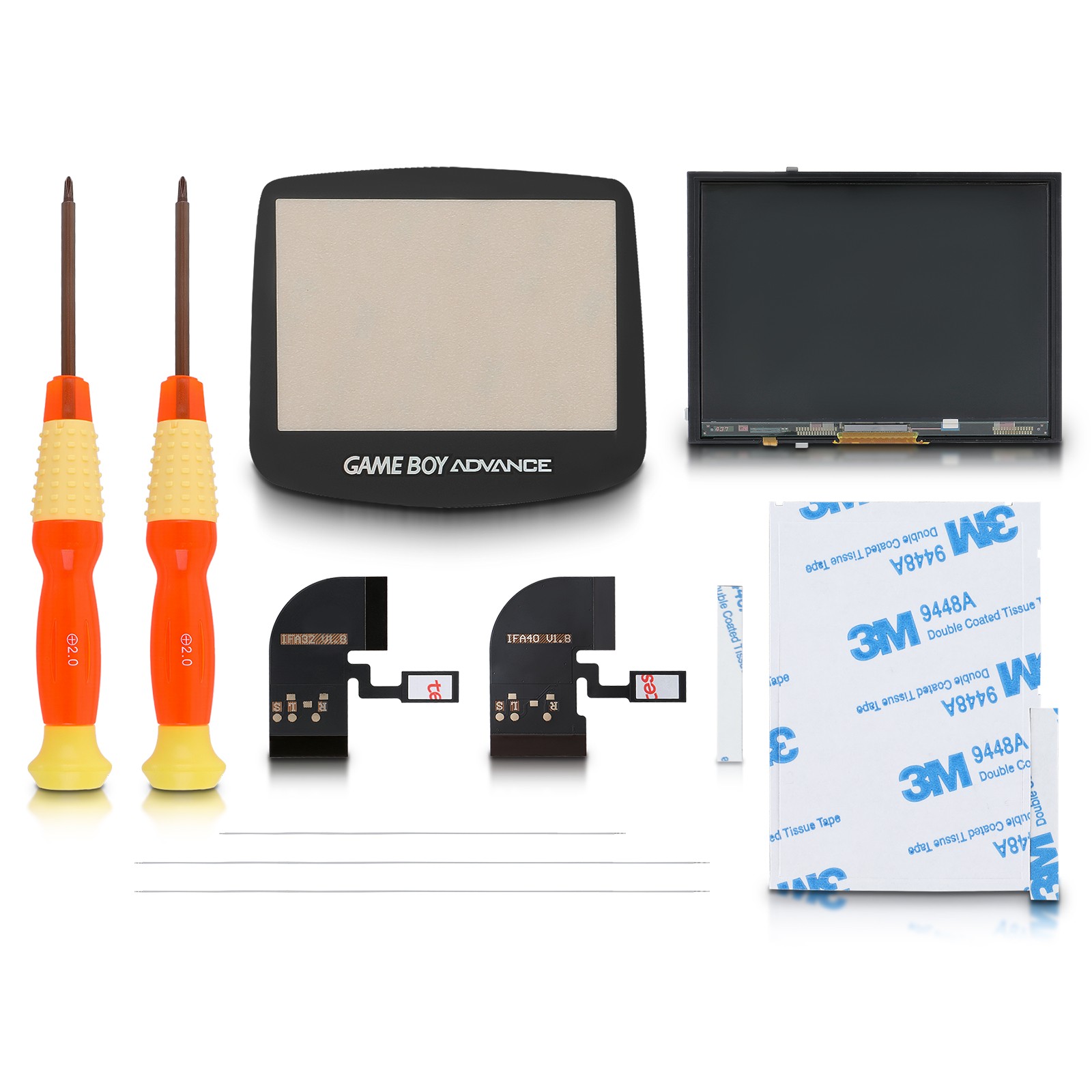 For Nintendo Gameboy Advance IPS V2 screen Backlit Mod LCD Backlight Kit US GBA
