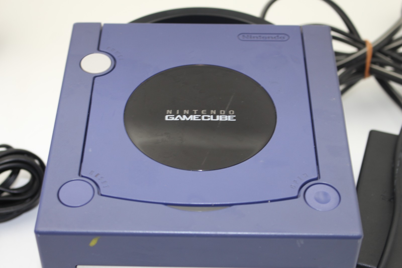 Nintendo GameCube Console Indigo Purple w/ OEM Controller & Cables