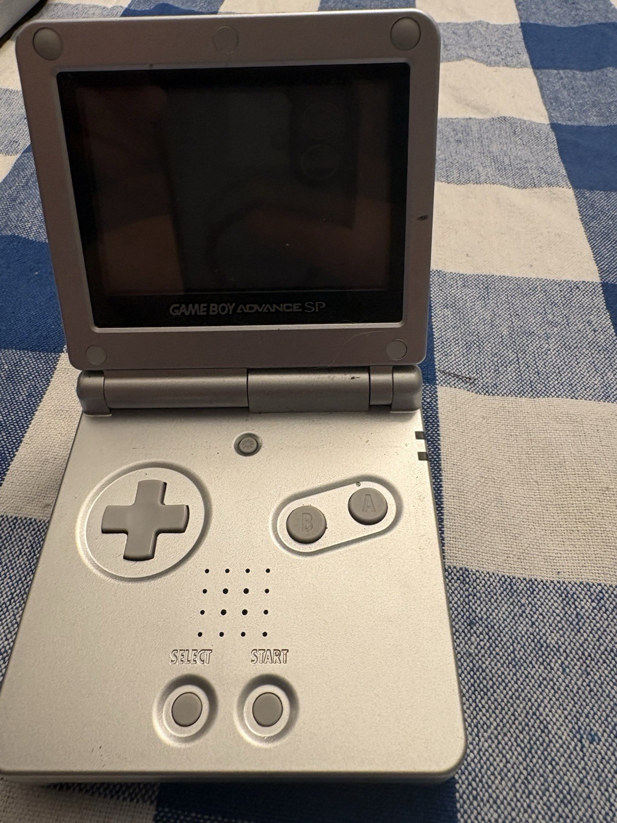 Nintendo Game Boy Advance SP AGS-001 Silver Handheld System w/ Headphone Jack