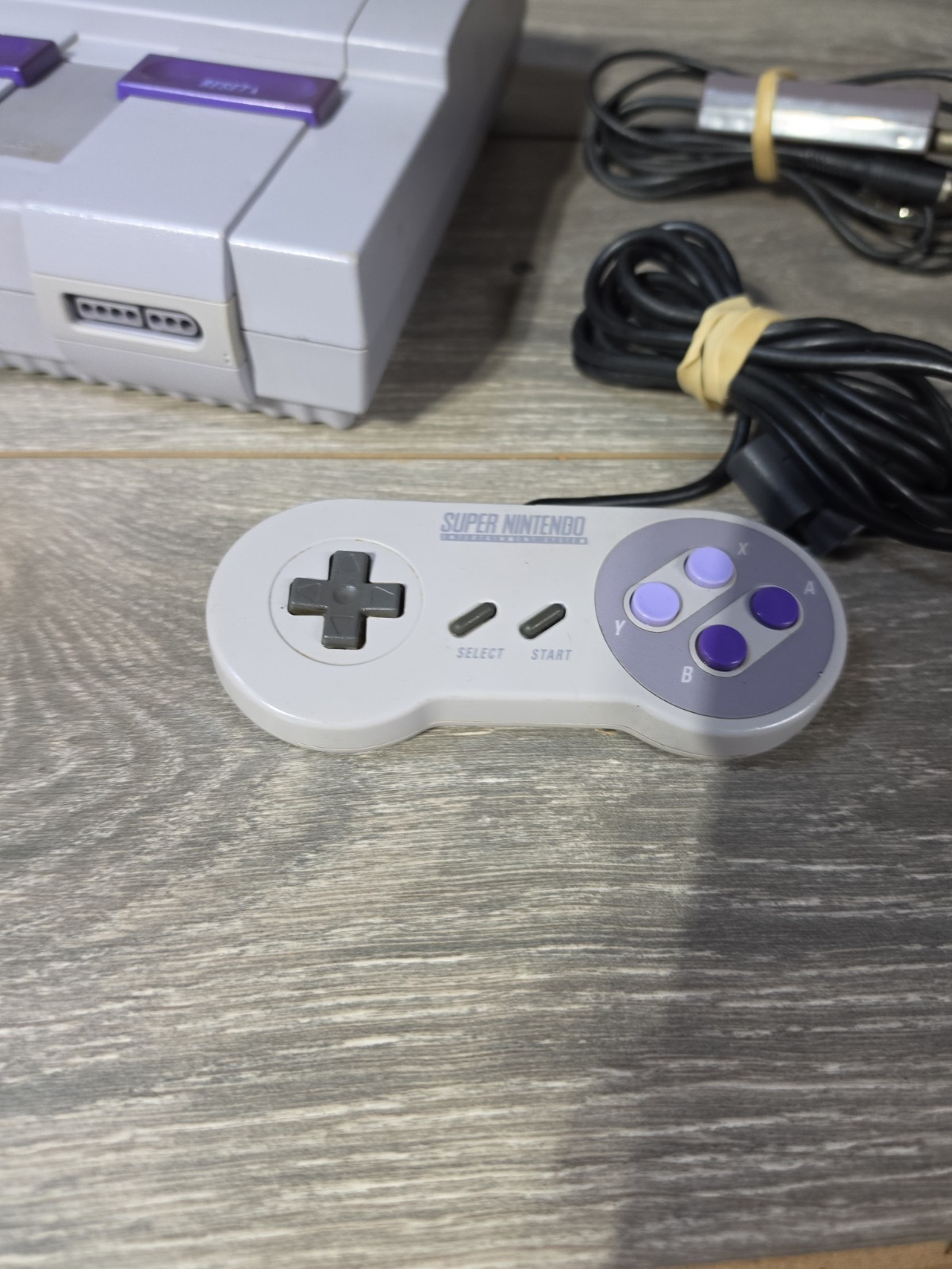 Super Nintendo Entertainment System Orig SNES Console SNS-001 W Control & Cords