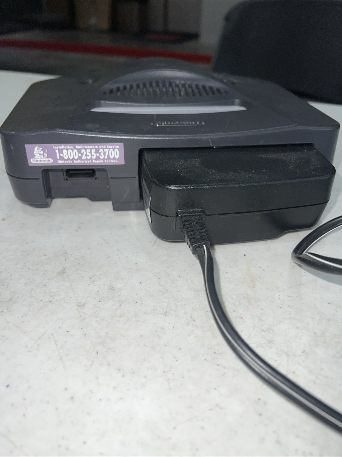 Nintendo 64 Console – Black W/ Gray Controller Tight Stick And Power Supply